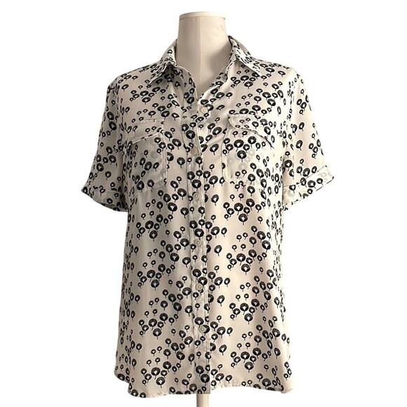 LOFT Tops - *NWOT* The Loft Women's Black and White Patterned Top | Size M